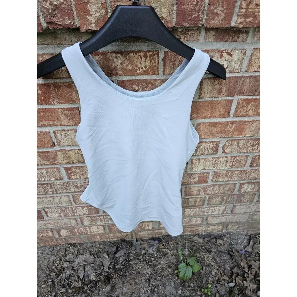 32 Degrees Cool Built In Shelf Bra Tank Top Ribbed Knit Active Camisole Small S
